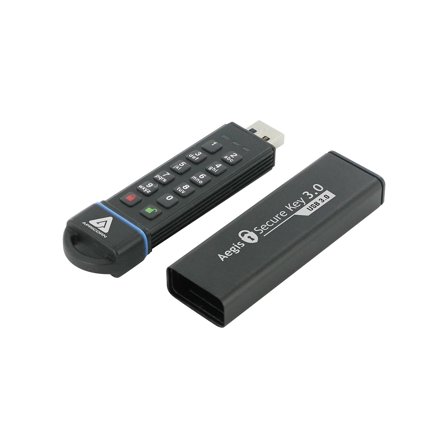 Apricorn 30Gb Aegis Secure Key Fips 140 2 Level 3 Validated 256 Bit Encryption Usb 3.0 Flash Drive (Ask3 30Gb)