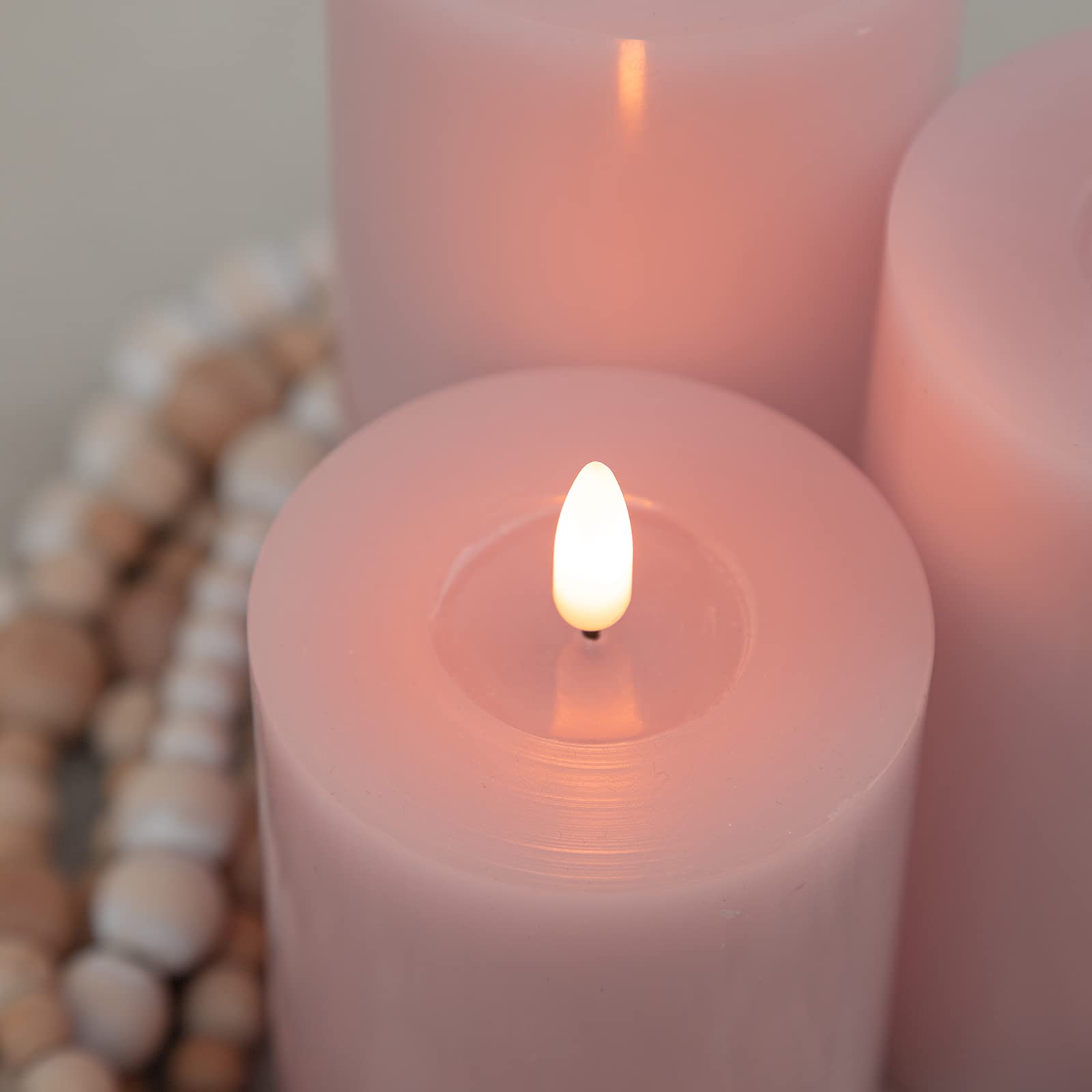 Angelloong Flickering Flameless Candles With Remote, Real Wax Led Candles With Timer, Battery Operated Candles For Wedding Holid