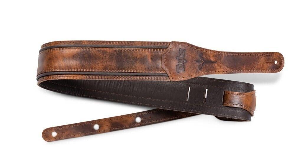 Taylor Fountain 2.5-inch Leather Guitar Strap - Weathered Brown