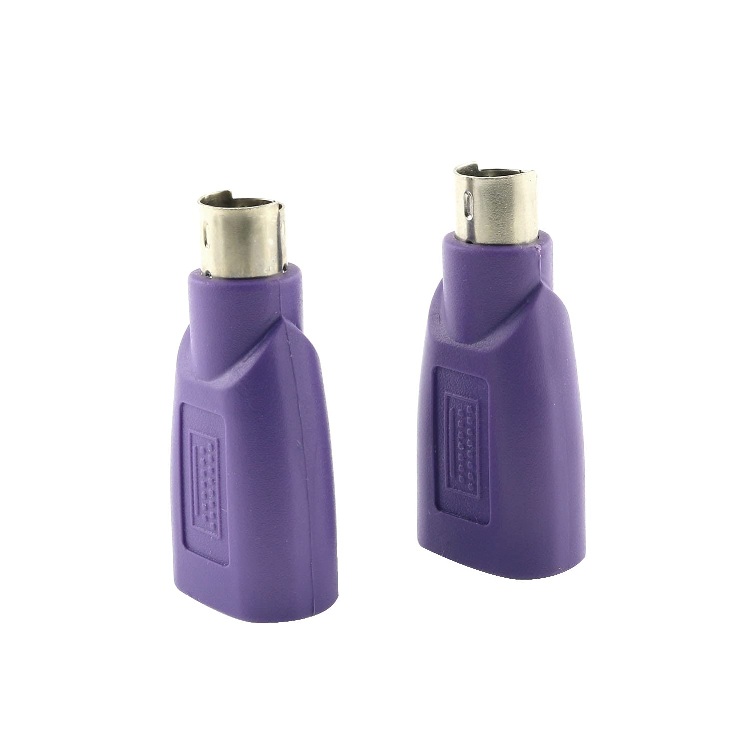 Dgzzi Usb To Ps2 Adapter 2Pcs Purple Usb Female To Ps/2 Male Converter Adapter For Mouse And Keyboard