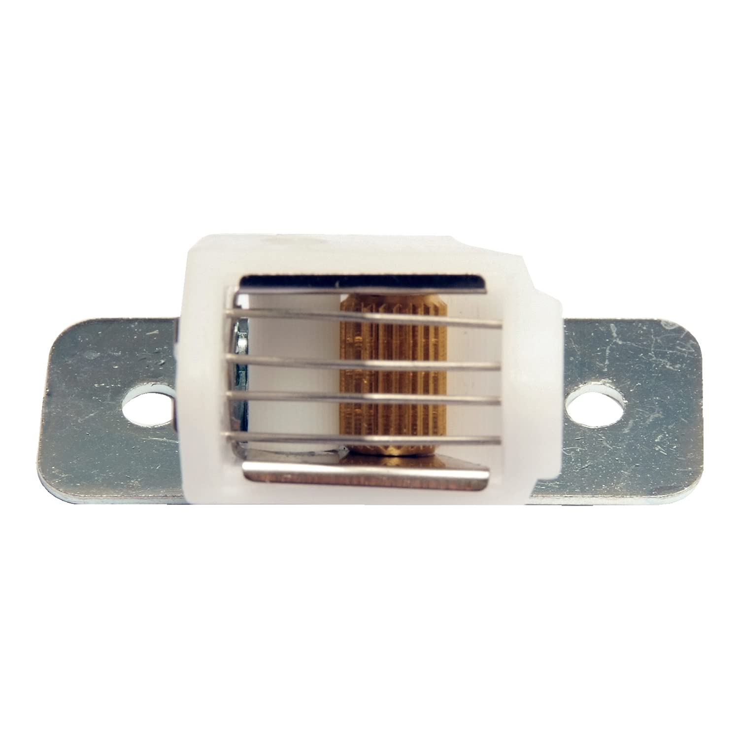 Large White Roman Shade Cord Lock With Dual Brass Wheels   Holds Up To 5 Lift Cords, Suitable For Roman And Pleated Shades   2 P