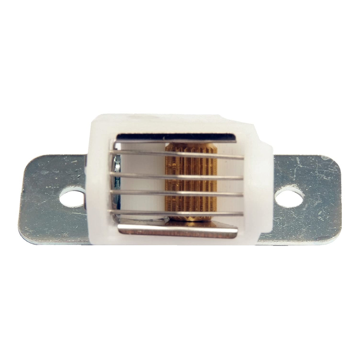 Large White Roman Shade Cord Lock With Dual Brass Wheels   Holds Up To 5 Lift Cords, Suitable For Roman And Pleated Shades   2 P