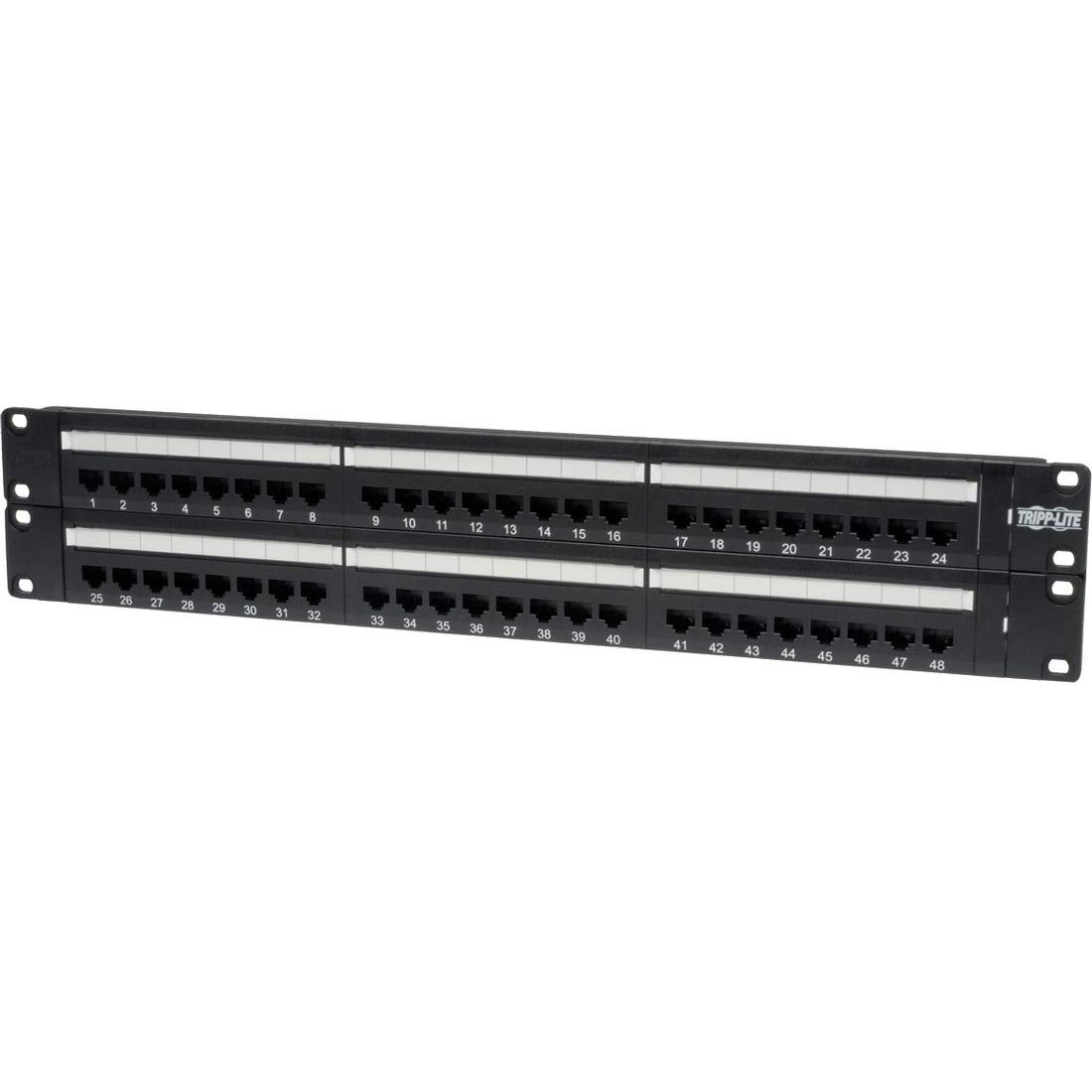 Tripp Lite 48 Port 2U Rackmount Cat6 110 Patch Panel 568B, Rj45 Ethernet(N252 048) , Black