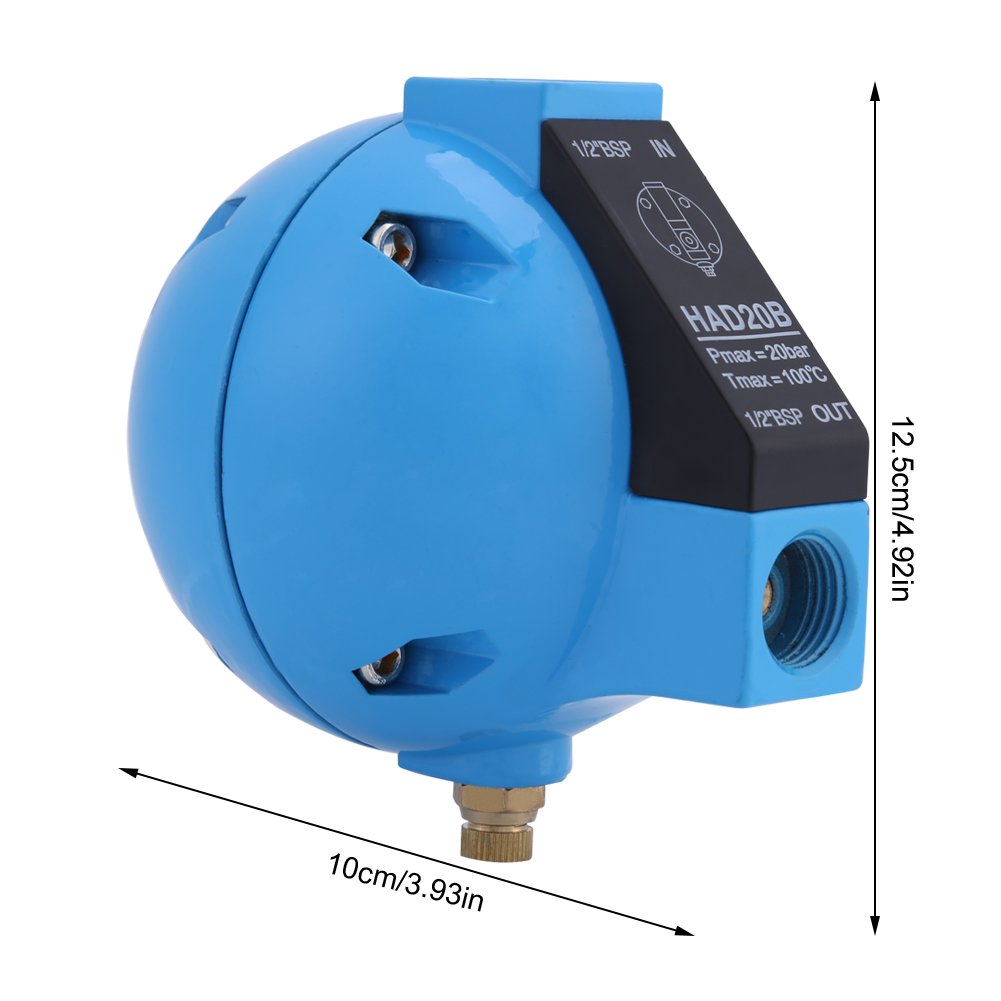 Spherical Drain,1Pc Had20B Automatic Condensate Mechanical Round Drain Valve With Resistant To (1/2Bsp,400L/H,20Bar)