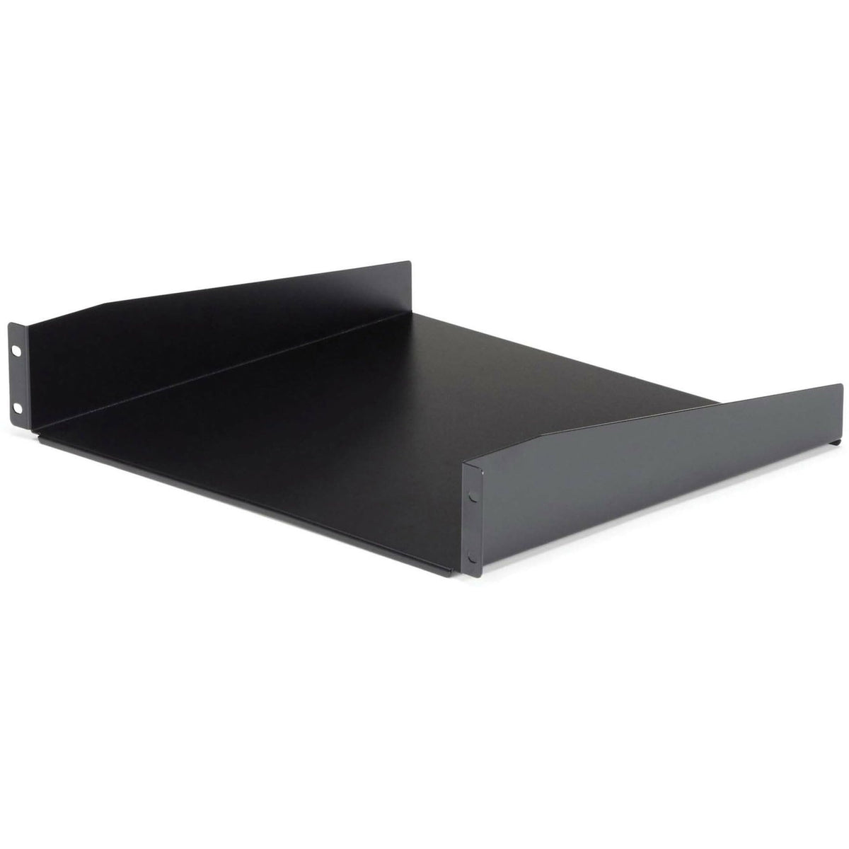 StarTech.com 2U Server Rack Shelf - Universal Rack Mount Cantilever Shelf for 19' Network Equipment Rack & Cabinet - Heavy Duty Steel – Weight Capacity 44lb/20kg - 16' Deep Tray, Black (CABSHELF)