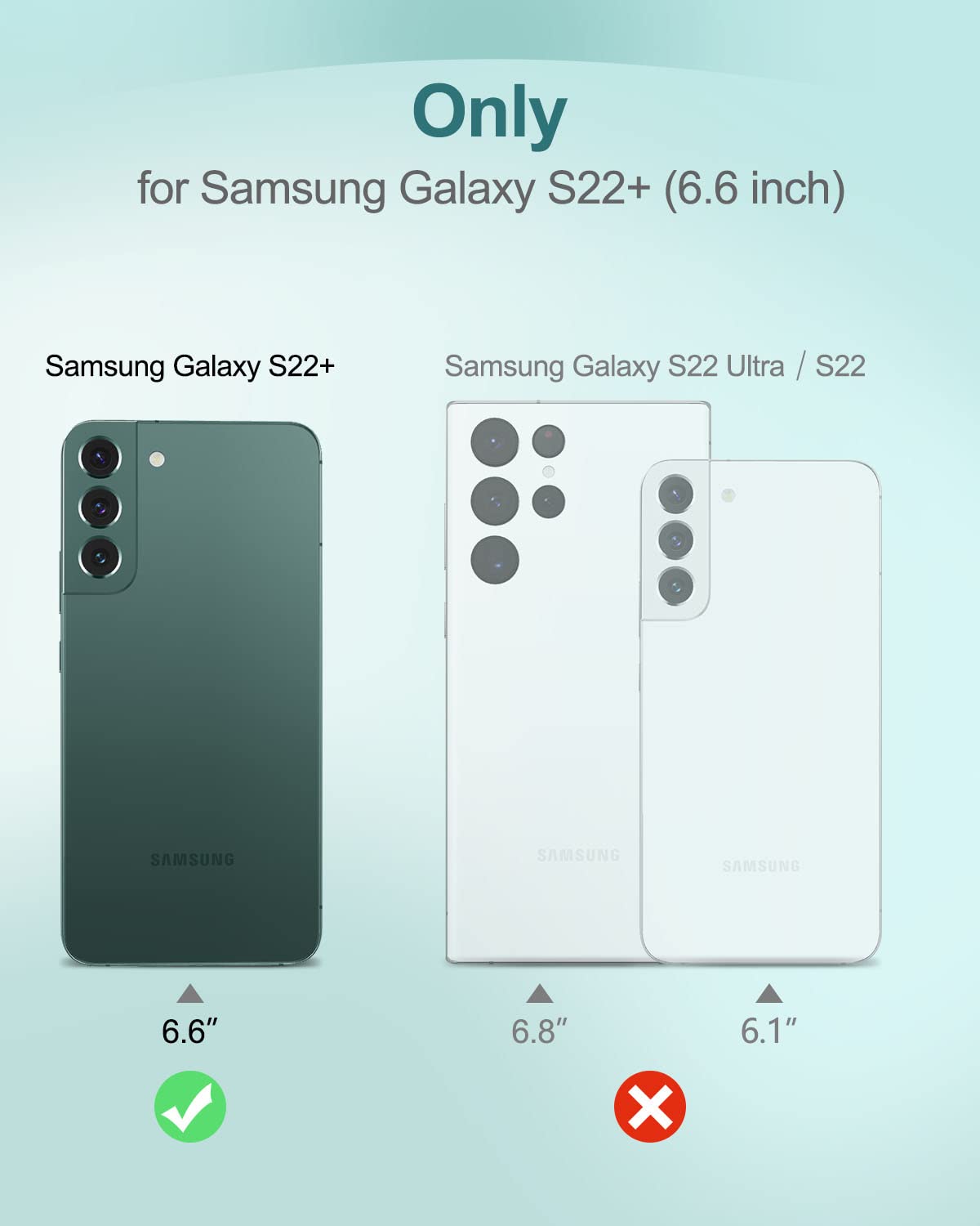 Suritch Compatible With Galaxy S22 Plus 5G Clear Case,[Built In Screen Protector] Full Body Protection Hard Shell+Soft Tpu Bumpe