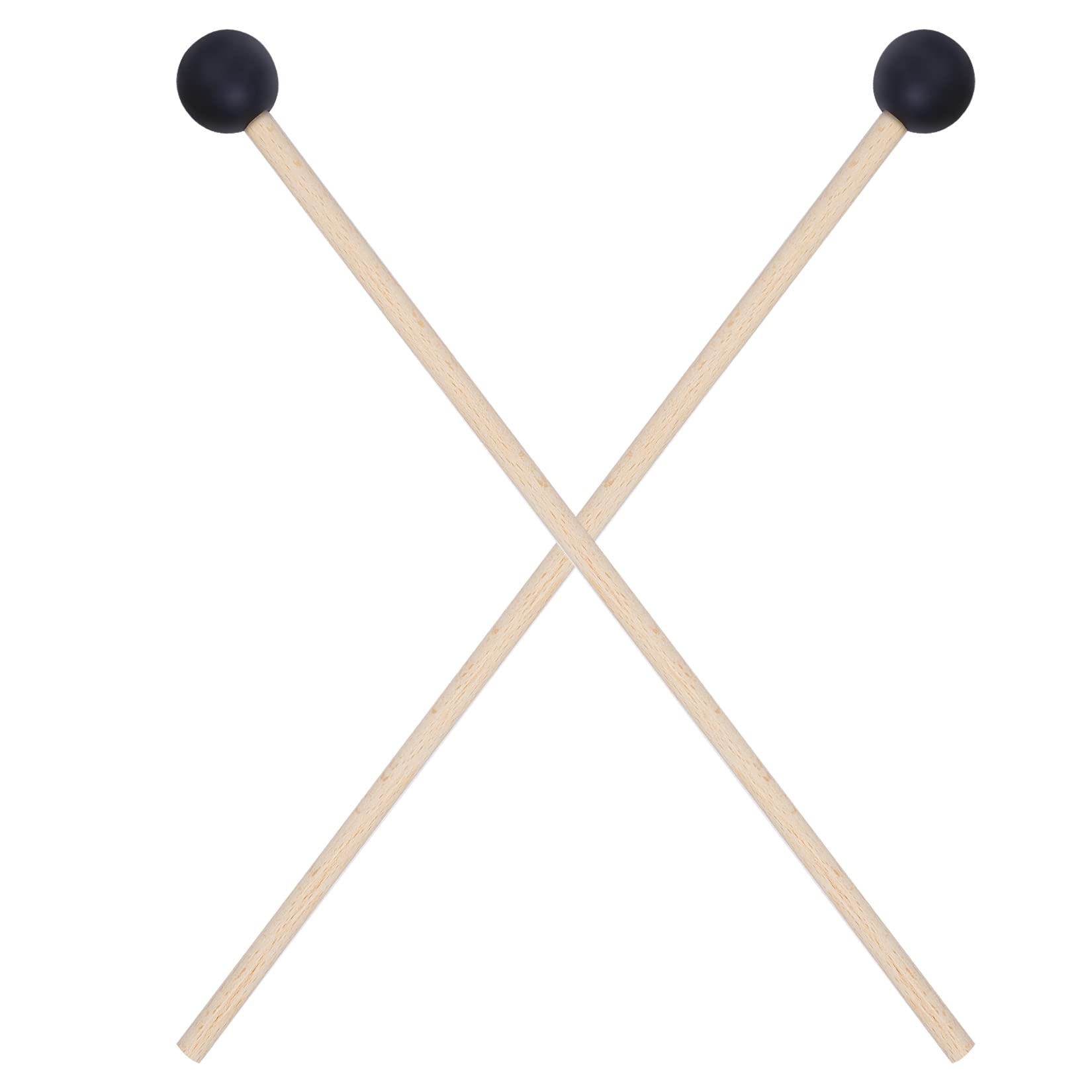 Keyboard Mallets Percussion Mallets With Wood Handle Soft Rubber Heads For Tongue Drum 15 Inch Long