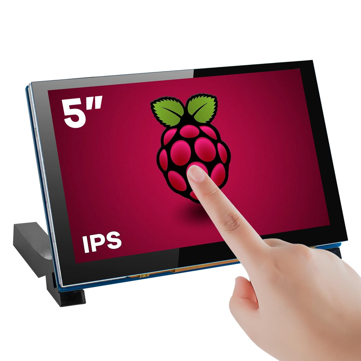Hosyond 5 Inch Touchscreen IPS MIPI DSI Display Compatible with Raspberry Pi 5/4/3, 800x480 Pixel Capacitive Screen Driver-Free 