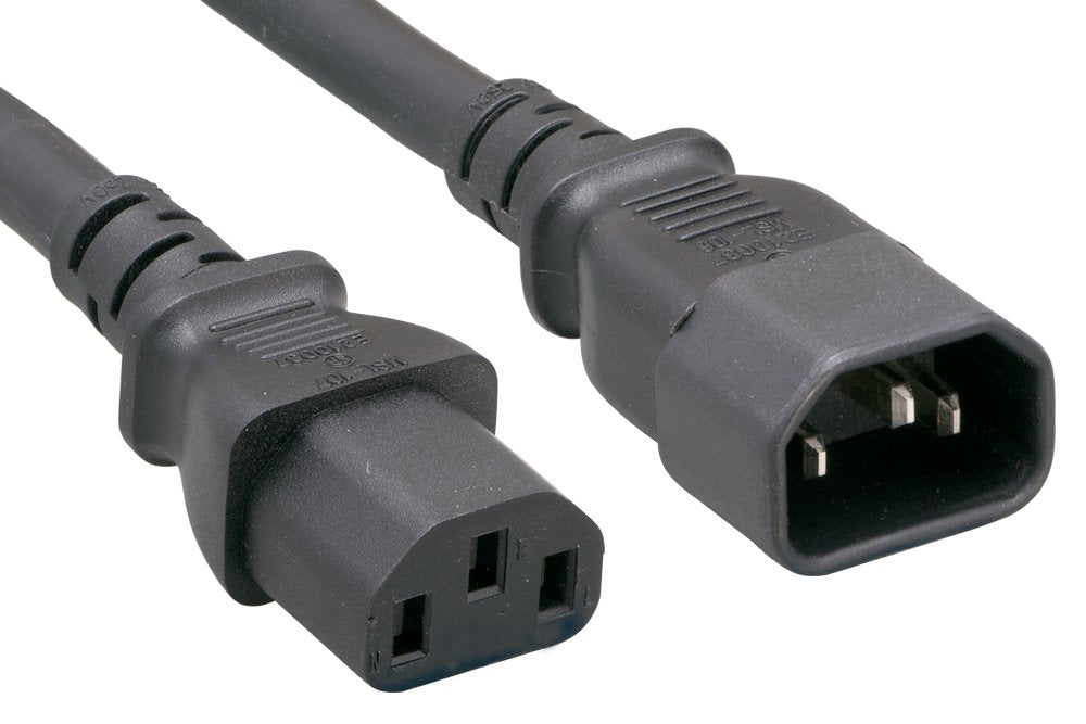 Cablelera Ac Extension Power Cord, Iec320 C13 To Iec320 C14, 18 Awg, 10A 250V (Zwaccda2 02)