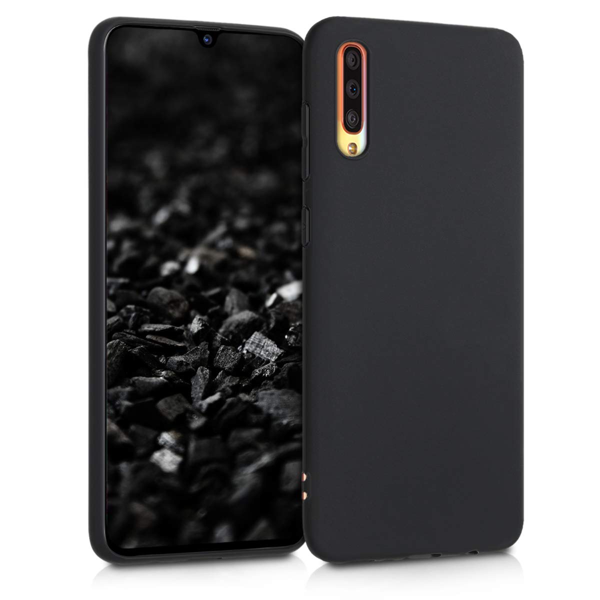 Kwmobile Case Compatible With Samsung Galaxy A70 Case   Soft Slim Protective Tpu Silicone Cover   Black Matte