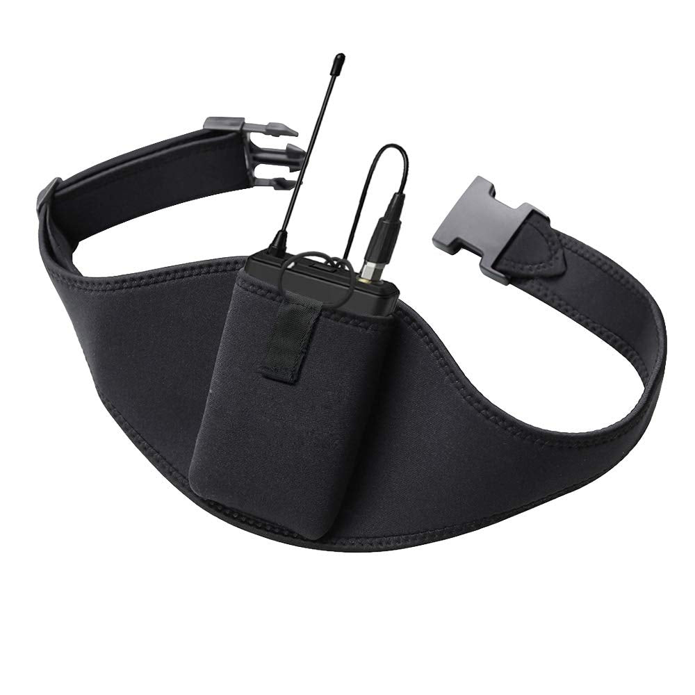 Iraspin Mic Belt   Microphone Belt With Innovative Rubber Band Lock   Improved Adjustability Comfortability Durability For Fitne