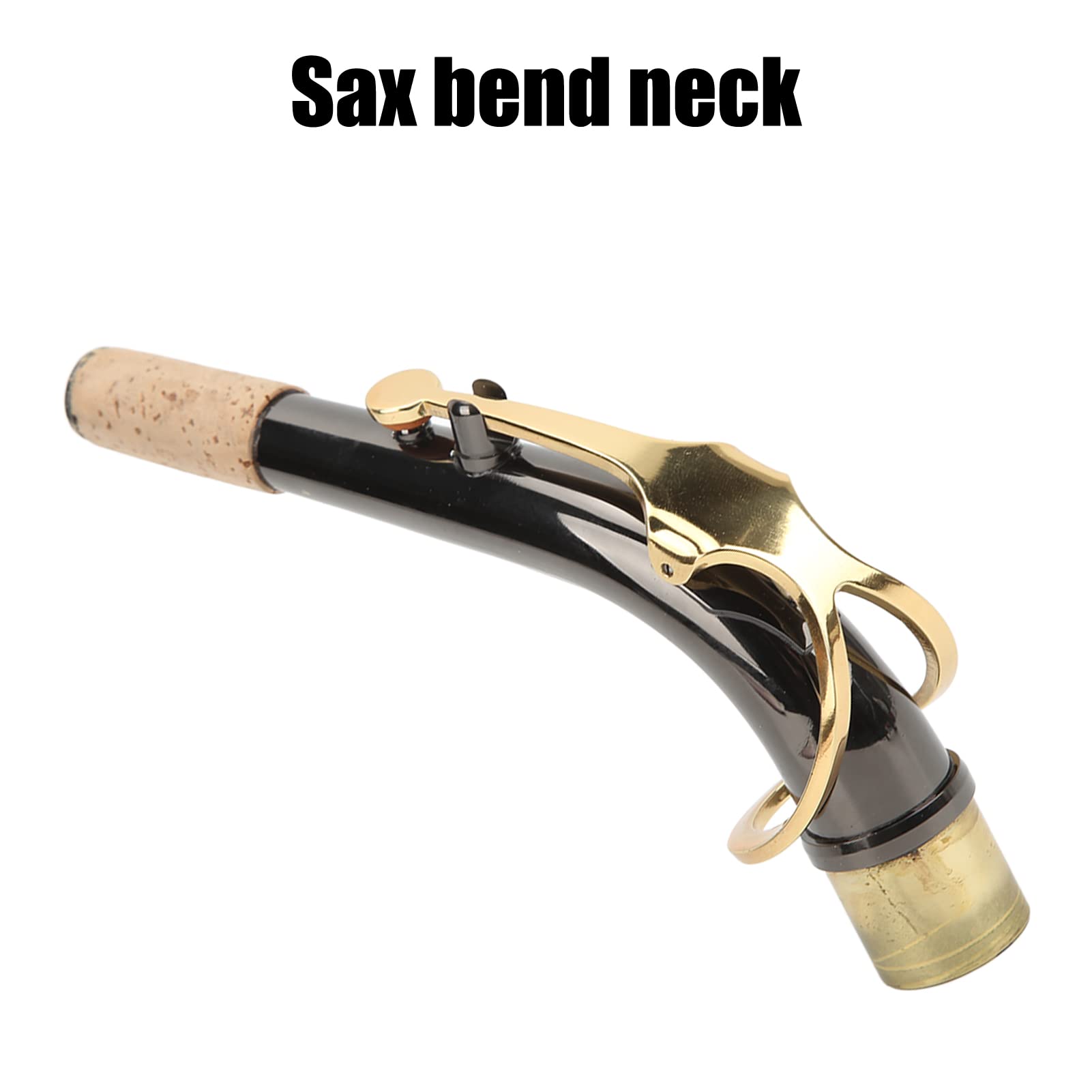 Sax Bend Neck, Saxophone Replacement Bend Neck Metal Cork Saxophones Accessory Black Plated