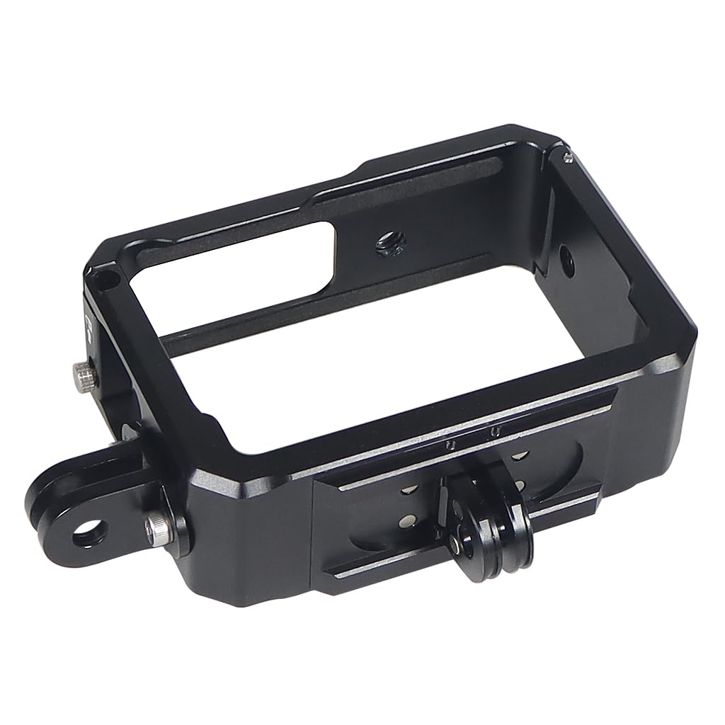 Novelgoal Aluminum Alloy Camera Cage Protective Frame With 1/4 Magnetic Holder Cold Shoe Mount With Extra Adapter For Mic Flash