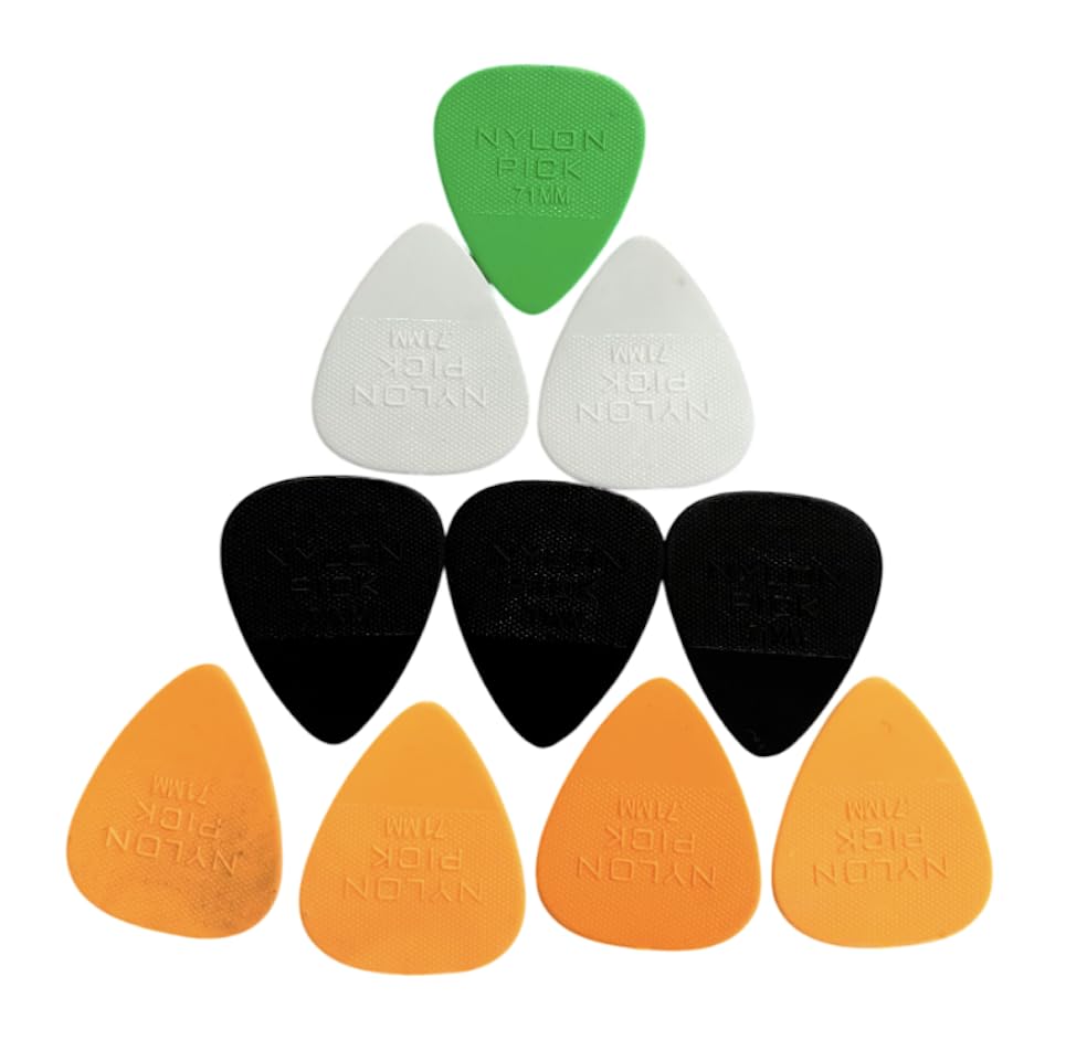 Flare 0.71Mm Guitar Picks With Grip For Acoustic, Bass & Electric Guitars (100 Picks)