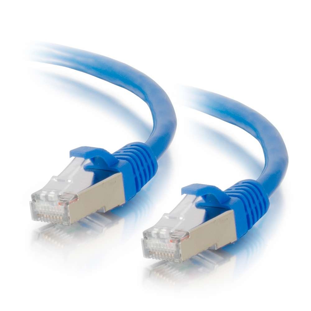 C2G Legrand Cat6A Ethernet Cable, Snagless Shielded Cat6A Patch Cable, Blue Network Patch Cable, 25 Foot Snagless Stp Ethernet C