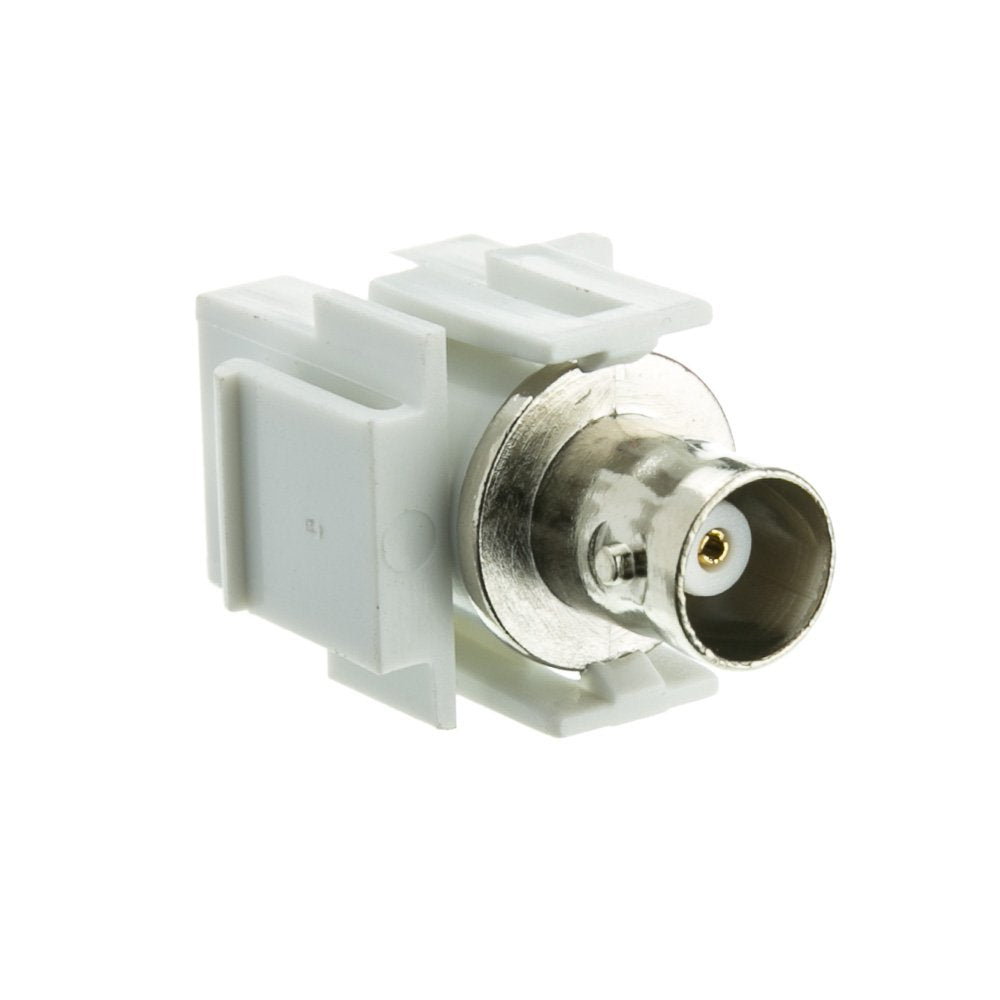 CableWholesale Keystone Insert, White, BNC Female Coupler