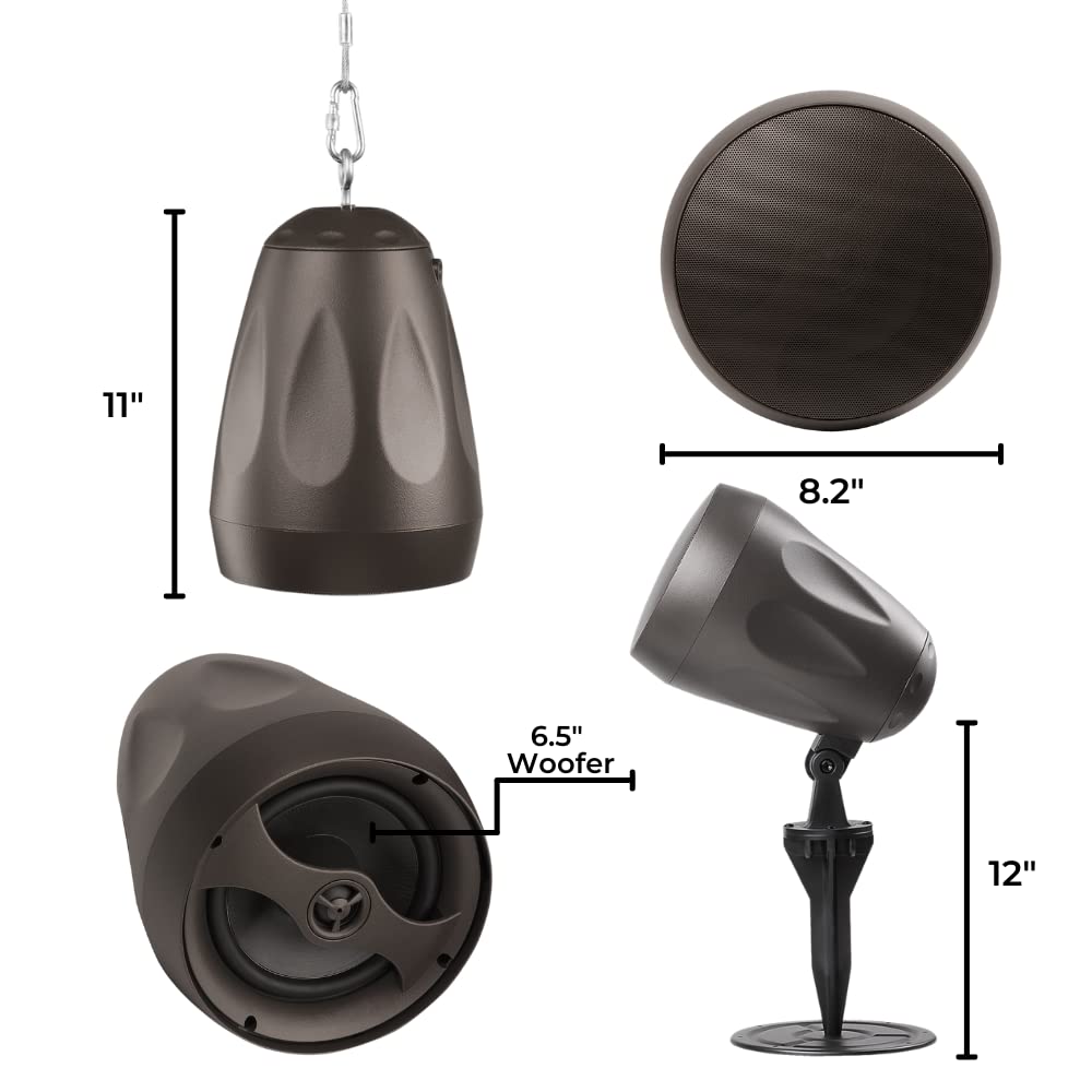 OSD Forza 6.5' Landscape In Ground/Mountable 80W Speaker, Commercial 70V Tap, Outdoor Weather Resistant, Bronze (Single)