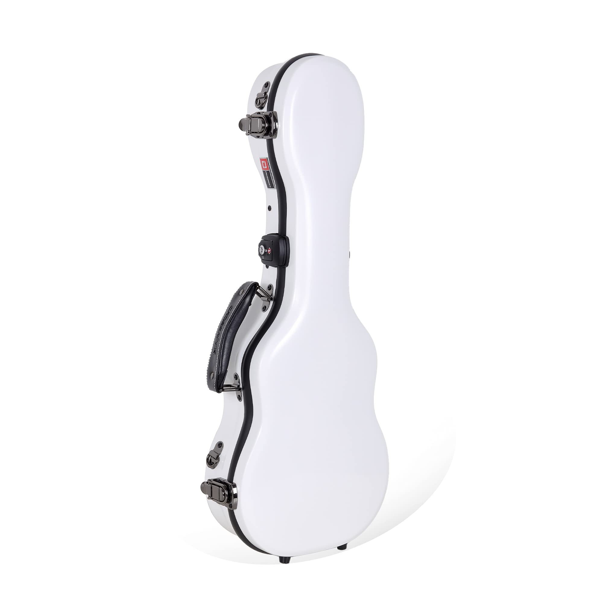 Crossrock Deluxe Fiberglass Concert Ukulele Case With Tsa Lock, White (Crf2020Cuwt)