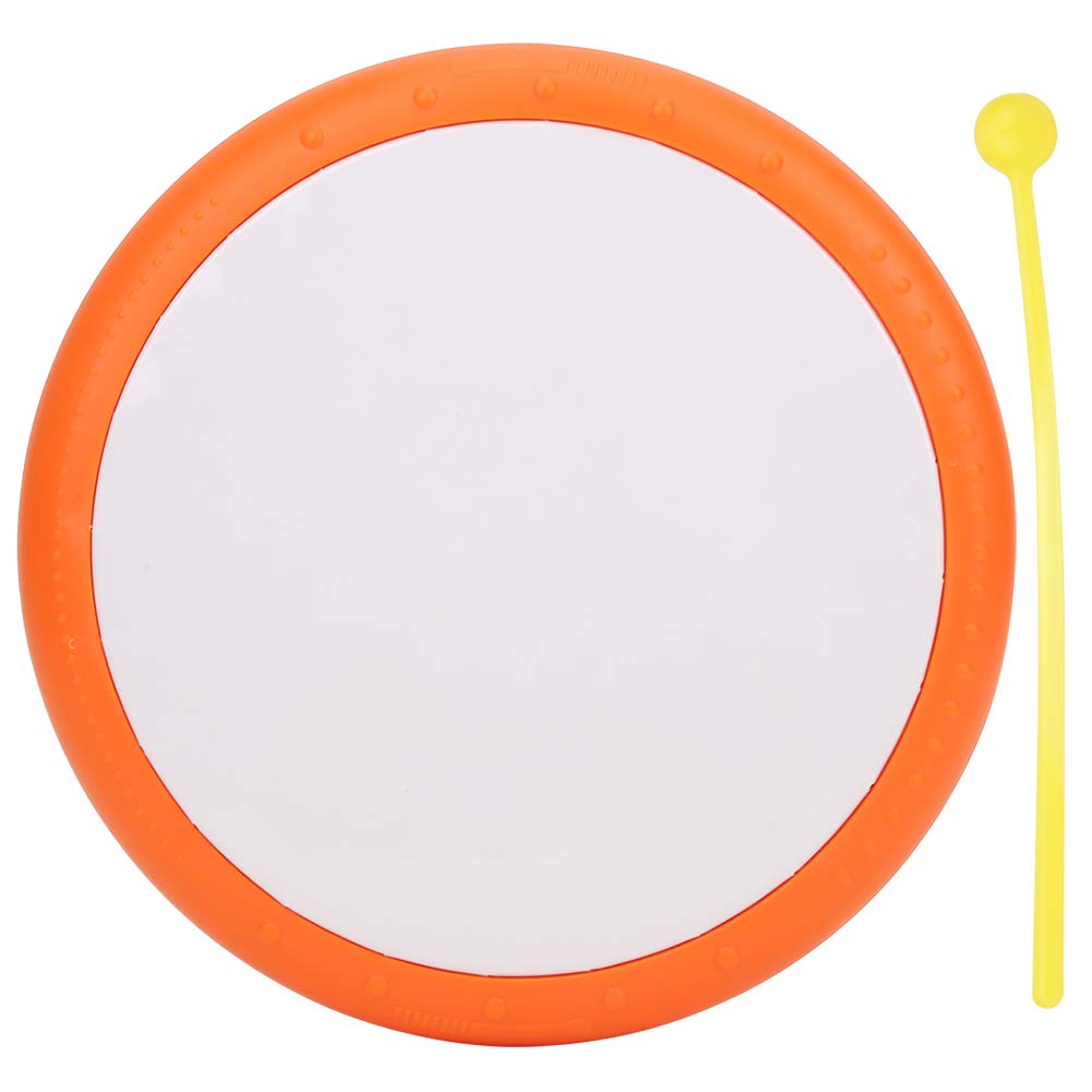 EXCLUZO Professional Technology Pure Tone Bright Color Tambourine Drum, Tambourine with Drumstick, for Children Intellectual Dev