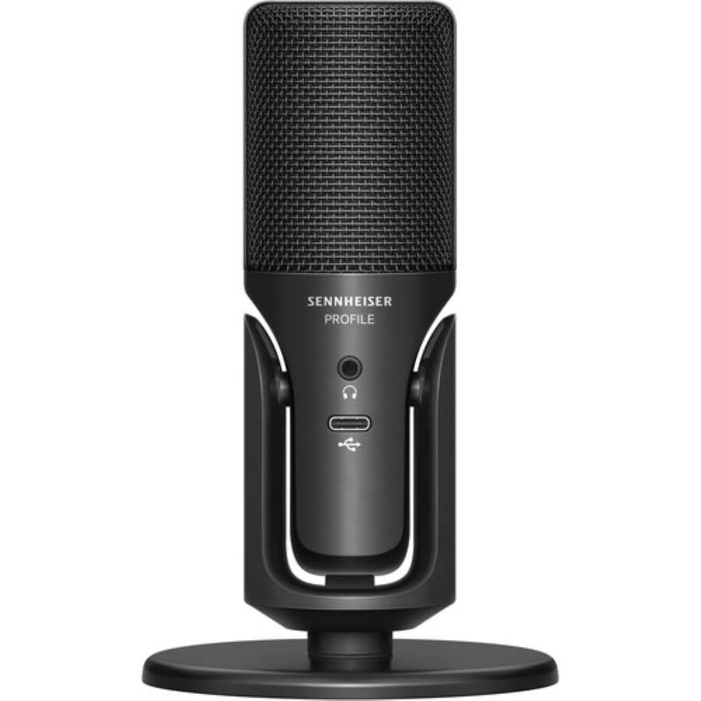 Sennheiser Profile Usb Condenser Microphone With Desktop Stand Bundled With Microphone Boom Arm + Wind Screen Pop Filter + Micro
