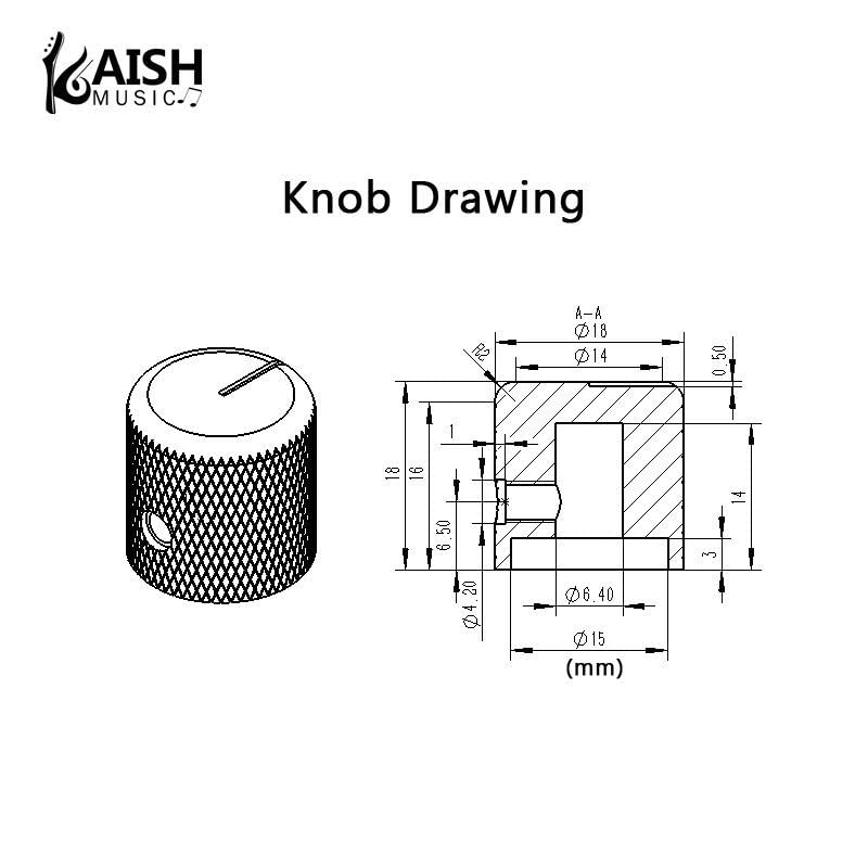 4Pcs Aluminium Guitar/Bass Knobs Volume/Tone Control Knob 1/4  Metal Universal Potentiometer Pot Knobs With Set Screw And Indica