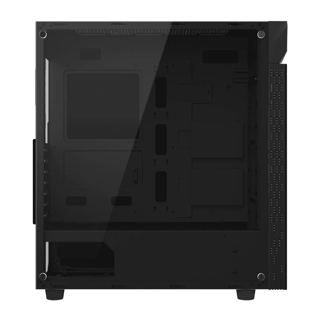 Gigabyte C200 Glass - Black Mid Tower Pc Gaming Case, Tempered Glass, Psu Shroud (Gb-C200G)