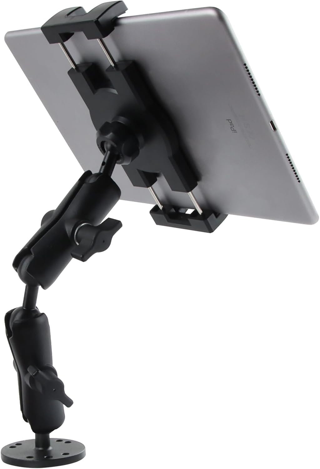 Romhaus Large Metal Tablet Mount For Truck/Car/Vehicle/Industrial, Long Arm Heavy Duty Drill Base Tablet Holder For Dashboard, W