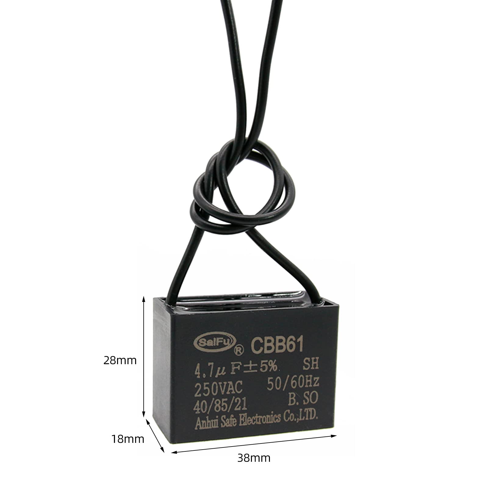Akzytue Cbb61 Capacitor 4.7Uf 250V Ac Ceiling Fan 2 Wire 50/60Hz For Starting Electric Fan Generator Pump Motor (2 Pack )