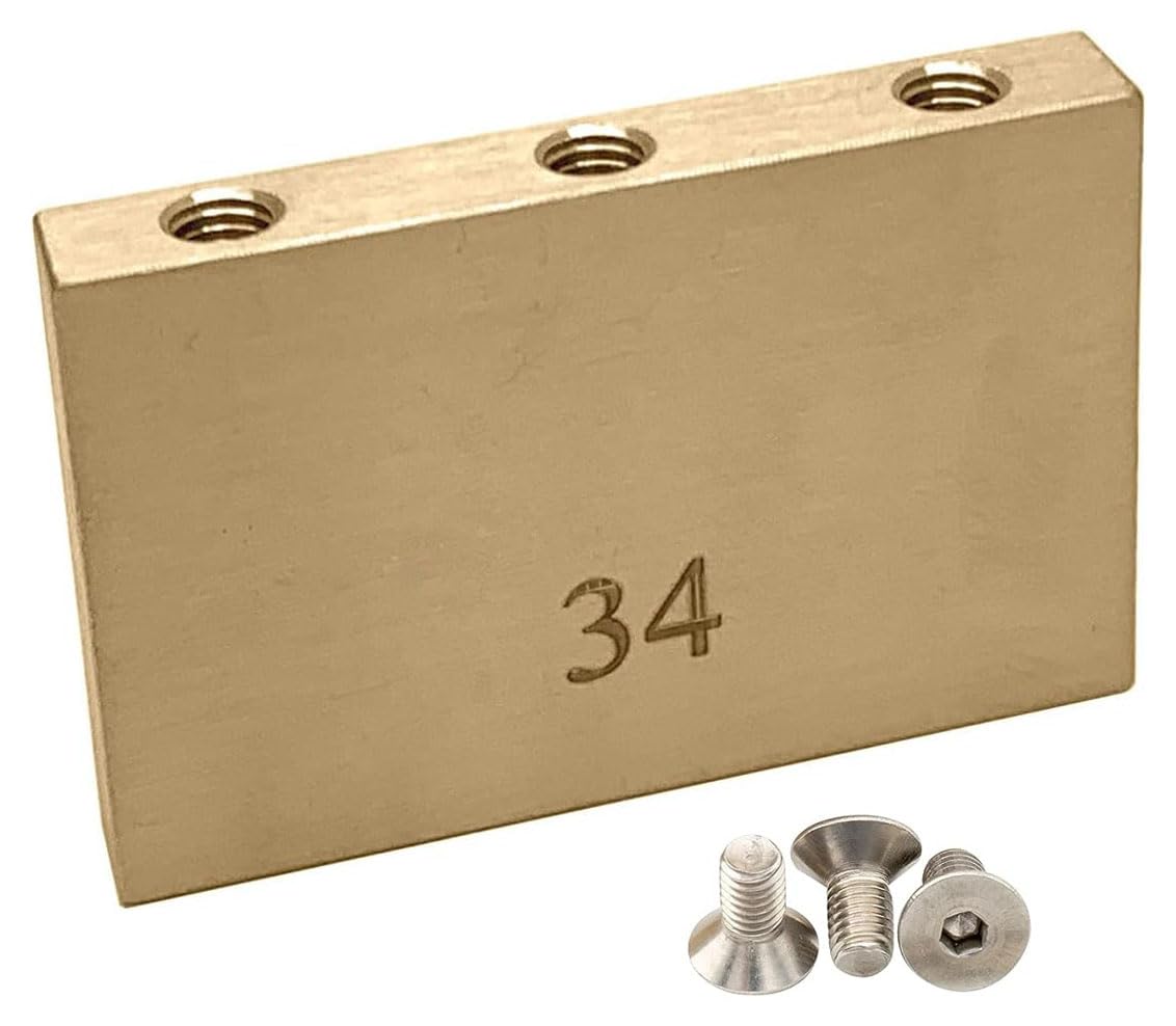 Tuoren Fat Brass Tremolo Block For Floyd Rose Electric Guitar Bridge (34Mm)