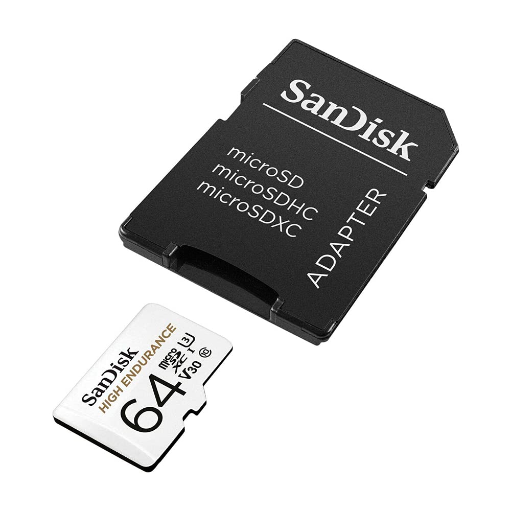 Sandisk 64Gb High Endurance Uhs I Microsdxc Memory Card With Sd Adapter, 100Mbs Read, 60Mbs Write