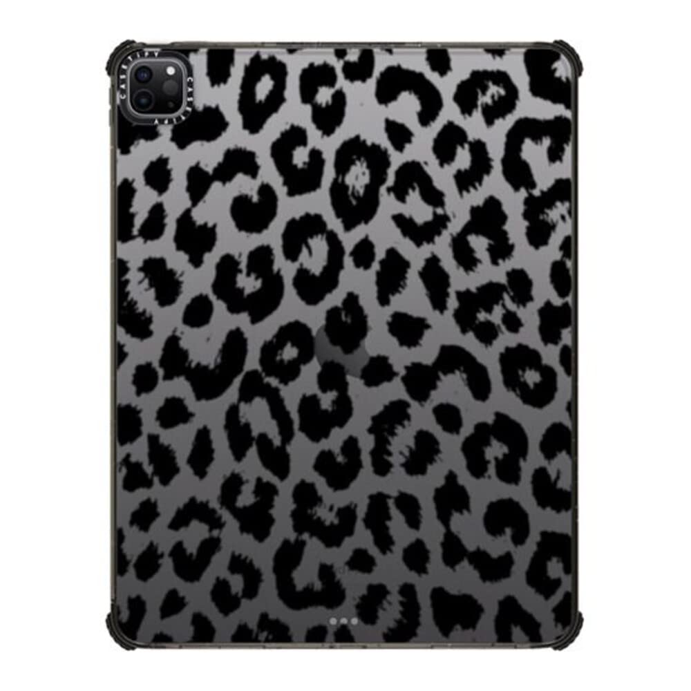 Casetify Impact Case For Ipad Pro 12.9'' (3Rd/4Th/5Th/6Th Gen)   Transparent Black Leopard Print   Clear Black