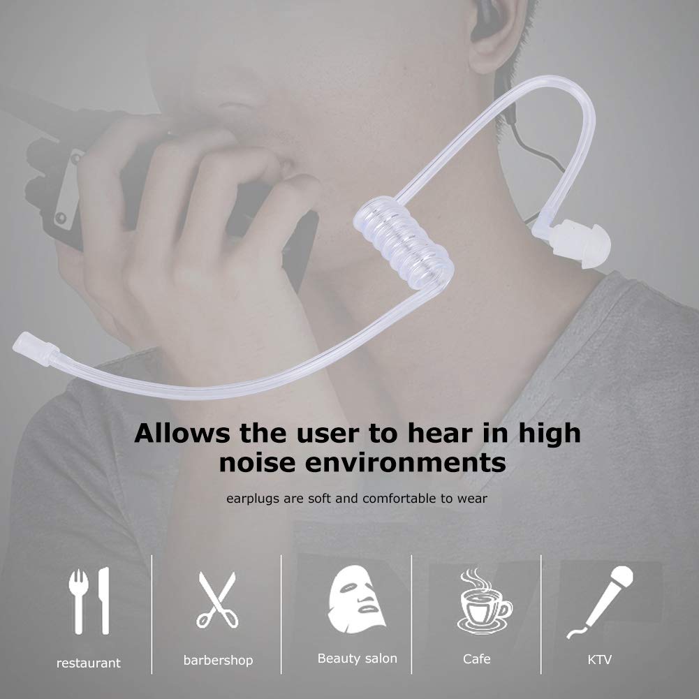 Replacement Acoustic Coil Tube For Motorola Kenwood Two Way Radio Walkie Talkie Earpiece (Pack Of 10)