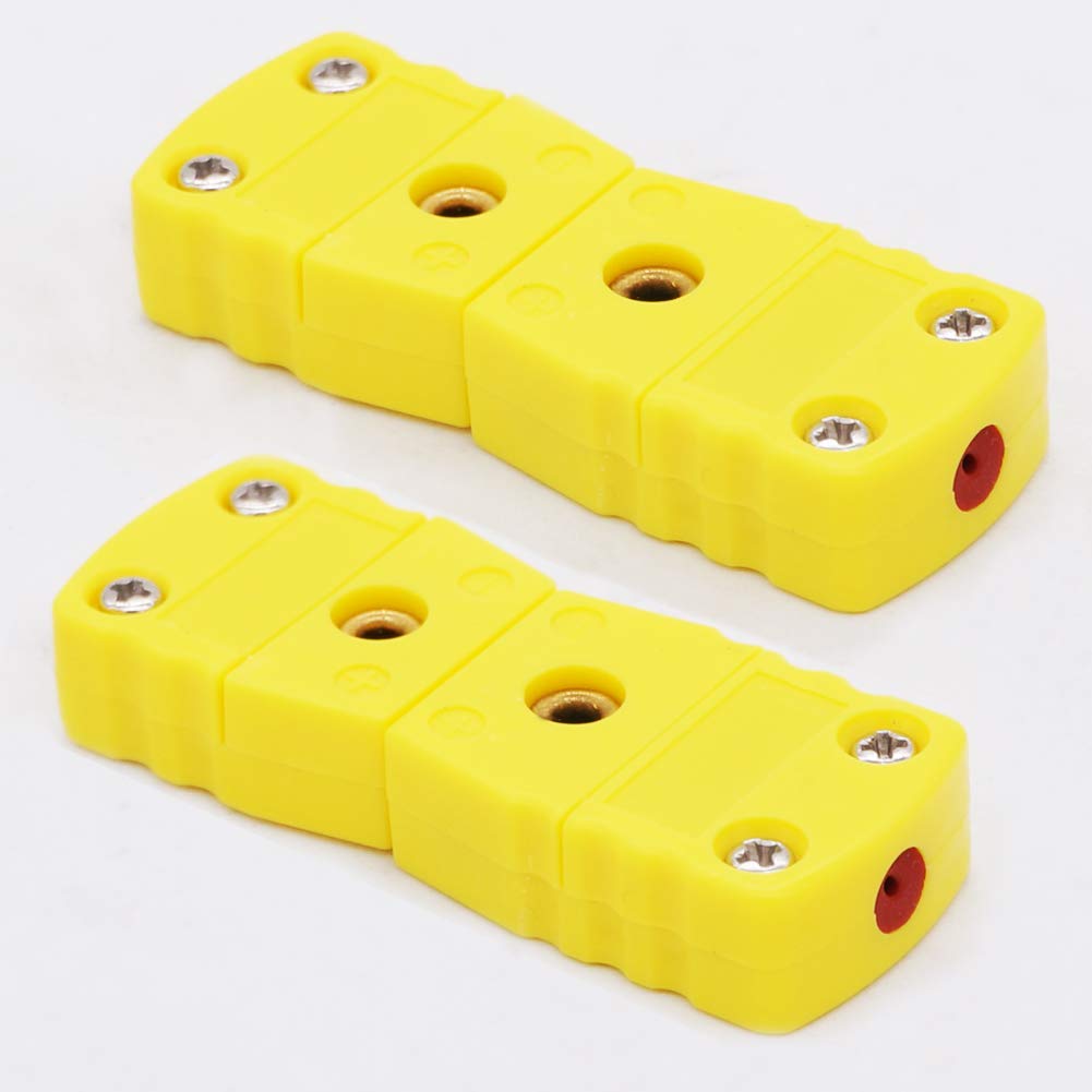 Twidec/2 Pair K Type Male Female Thermocouple Plug Adapter Cable Wire Connector