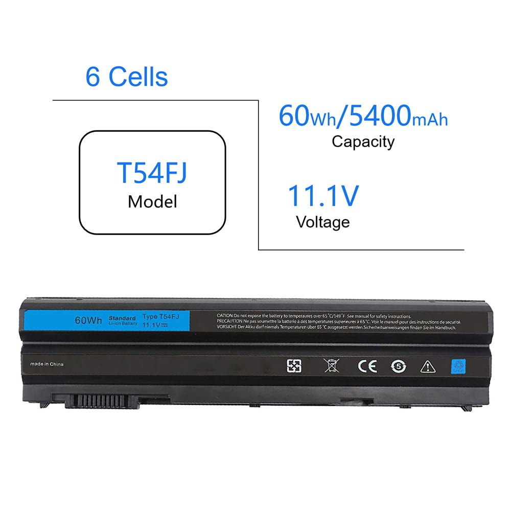 60Wh T54Fj Laptop Battery For Latitude E6440 E6430 E6420 E6520 E6530 E6540 E5430 E5520 E5530 E5420 Inspiron 4420 4520 4720 5420