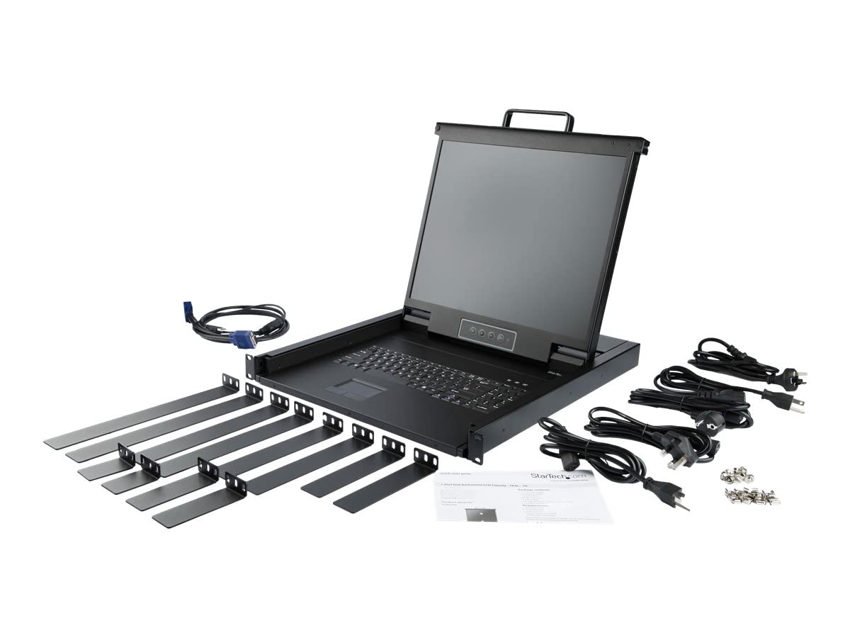 Startech.Com Rackmount Kvm Console   Single Port With 17 Inch Lcd Monitor   Vga Kvm   Cable And Mounting Hardware Included   Con