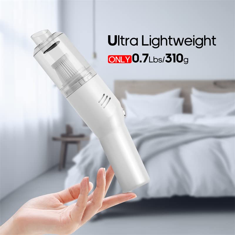 Auloea Wireless Mini Car Vacuum Cleaner(400G) Portable Rechargeable,Handheld Vacuums, Mini But Mighty Dust Busters Cordless Rech