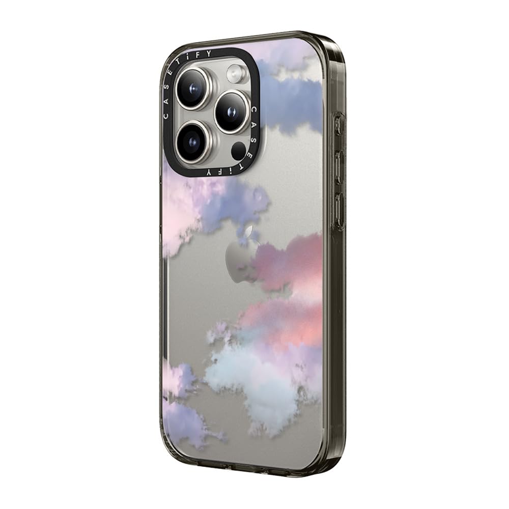 Casetify Compact Iphone 15 Pro Max Case [2X Military Grade Drop Tested / 4Ft Drop Protection]   Cloud Prints   Clouds   Clear Bl