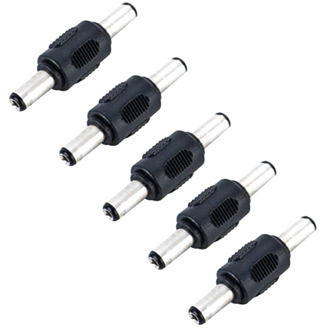 Xffcsec 5Pcs Lime2018 Dc Male To Male Connector 5.5Mm X 2.1Mm 12V 5A Power Cable Jack Adapter
