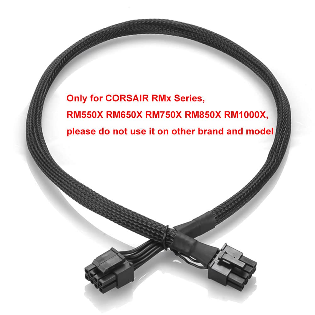 Owltree Braided Atx Cpu Power Cable 8 Pin Male To Cpu 8 Pin 4 Pin Male (4+4 Detachable) Motherboard Power Adapter Cable Eps 12V