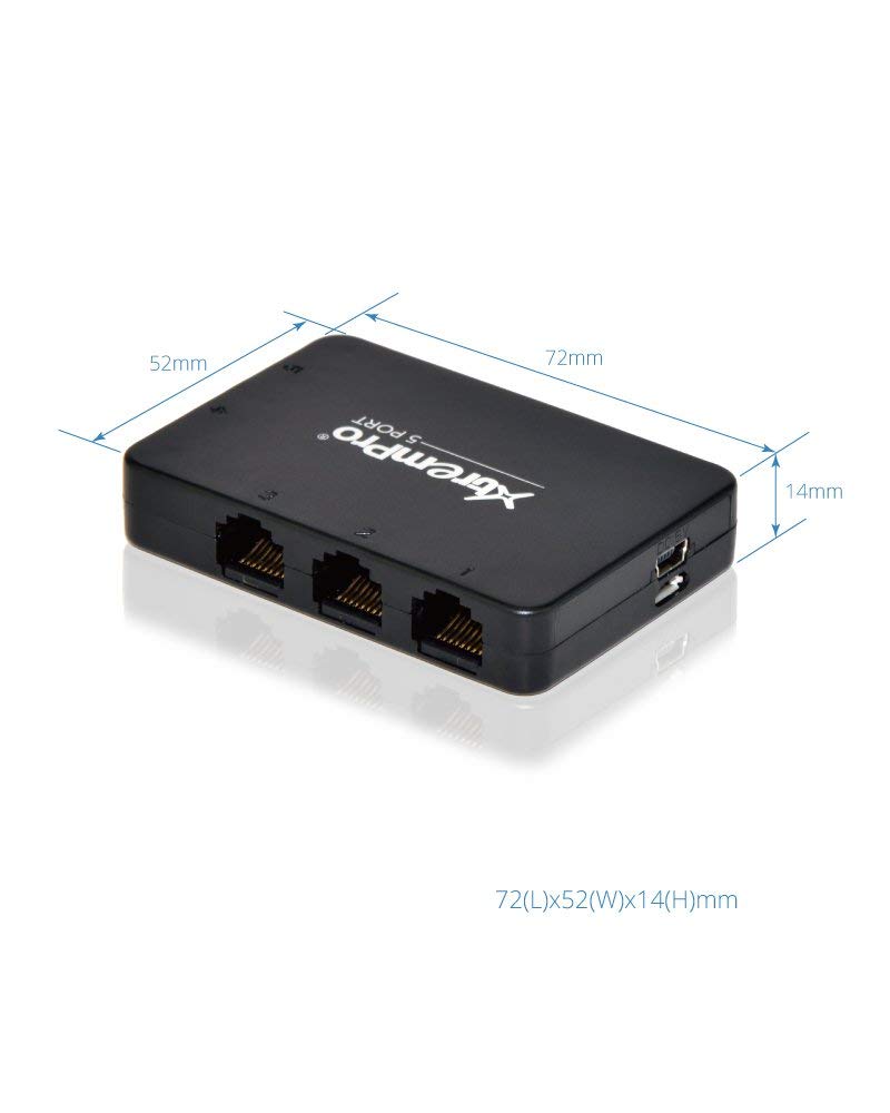 Xtrempro 5 Port Usb Powered 10/100Mbps Ethernet Rj45 Network Switch Hub   Black (61025)