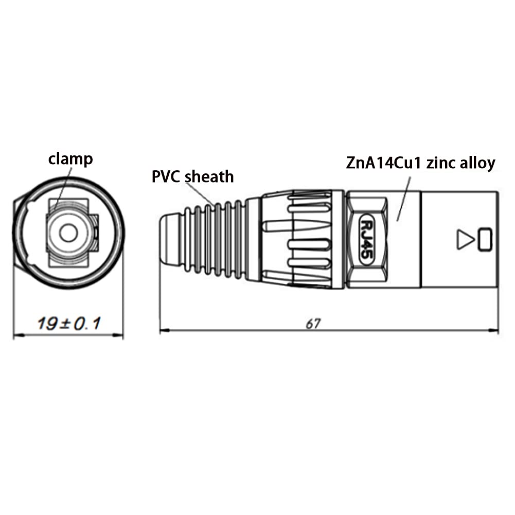 Anmbest 10Pcs Round Ip65 Dustproof Waterproof Connector, Compatible With Rj45 Cat5/5E/6 8P8C Female Ethernet Panel Mounting Shie