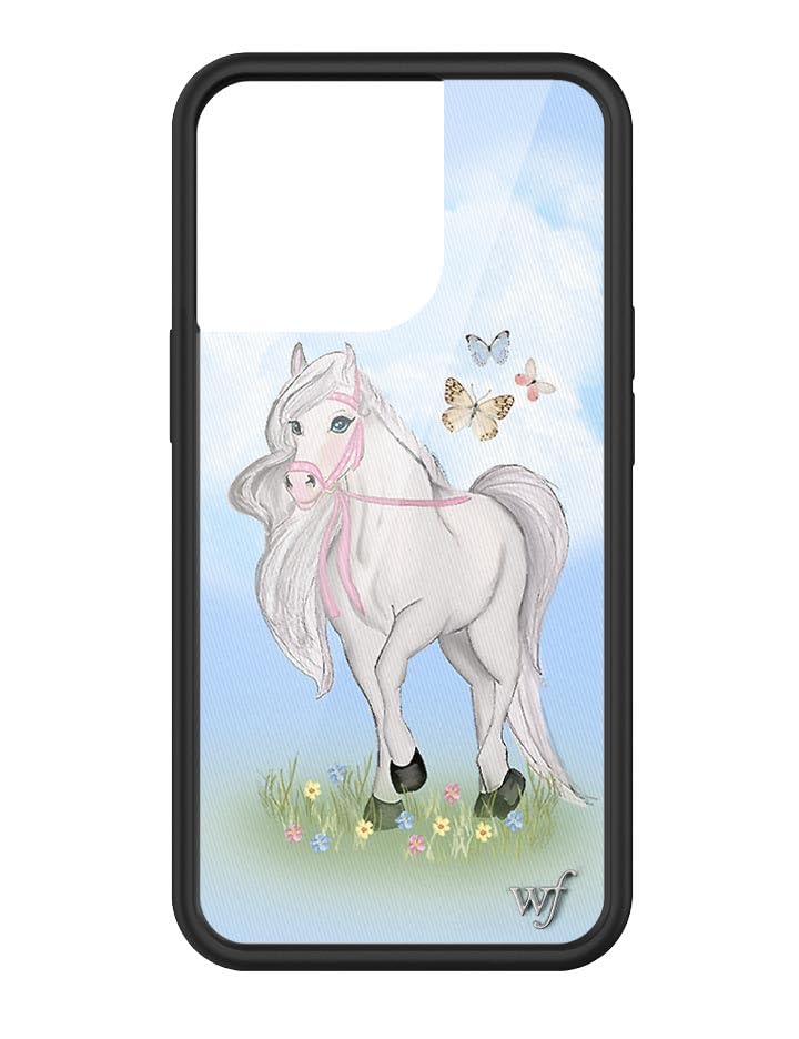 Wildflower Cases - Precious Pony Case, Compatible With Apple Iphone 13 Pro | Horse, Blue, Sky, White, Coquette, Cute - Protectiv