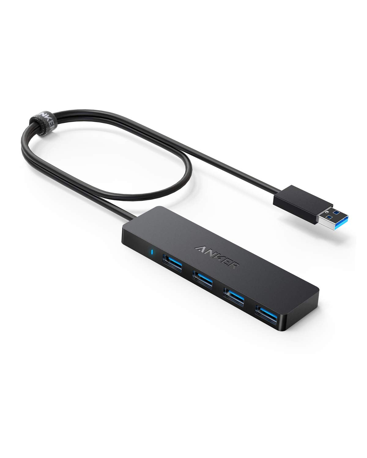 Anker 4 Port Usb 3.0 Hub, Ultra Slim Data Usb Hub With 2 Ft Extended Cable [Charging Not Supported], For Macbook, Mac Pro, Mac M