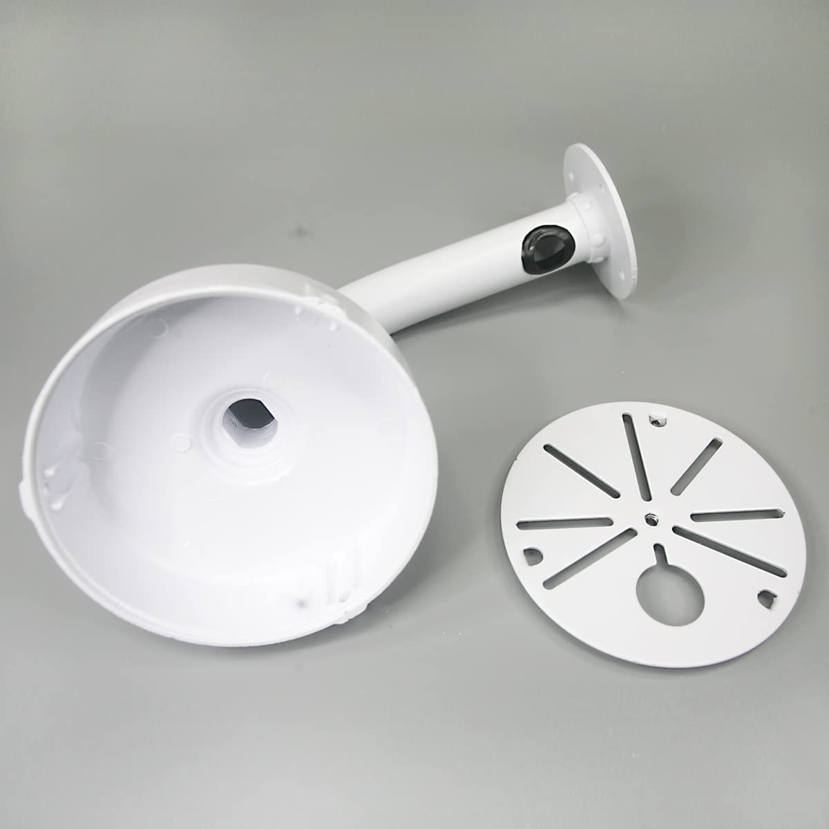compcctv Dome Camera Mount Bracket, L49 Aluminium Wall Mount, White Universal CCTV/IP Camera Holder