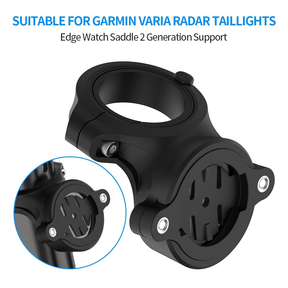 Tucana Bike Seatpost Mount Compatible With Garmin Varia Rvr315 Rtl510 Rtl515 Rearview And Edge 130 530 830 1030 1040   Fit 25.4M