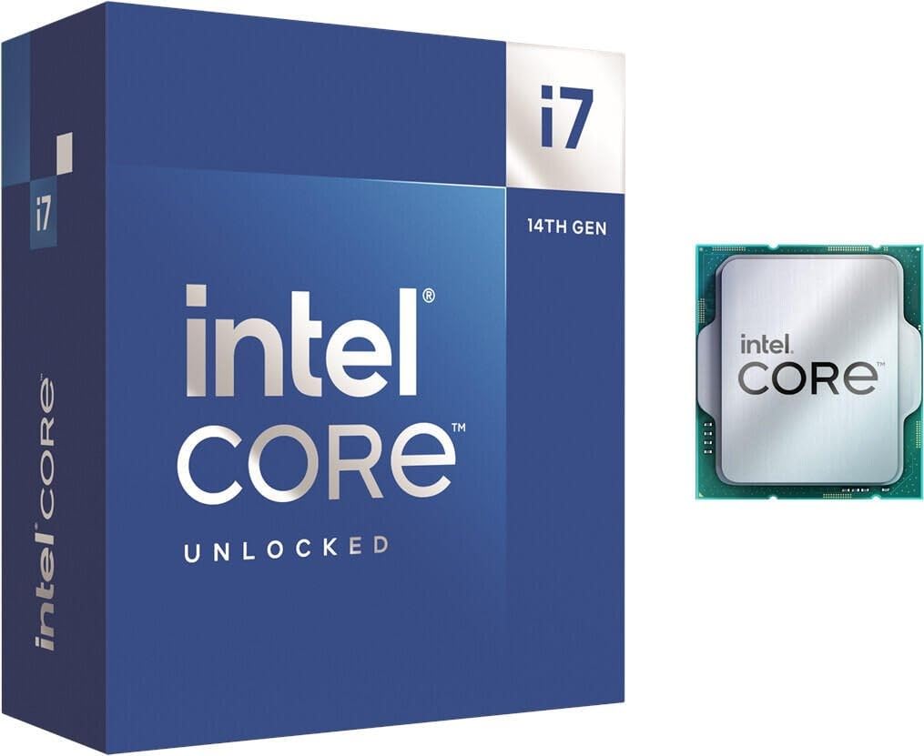 Intel Core i7-14700K New Gaming Desktop Processor 20 cores (8 P-cores + 12 E-cores) with Integrated Graphics - Unlocked
