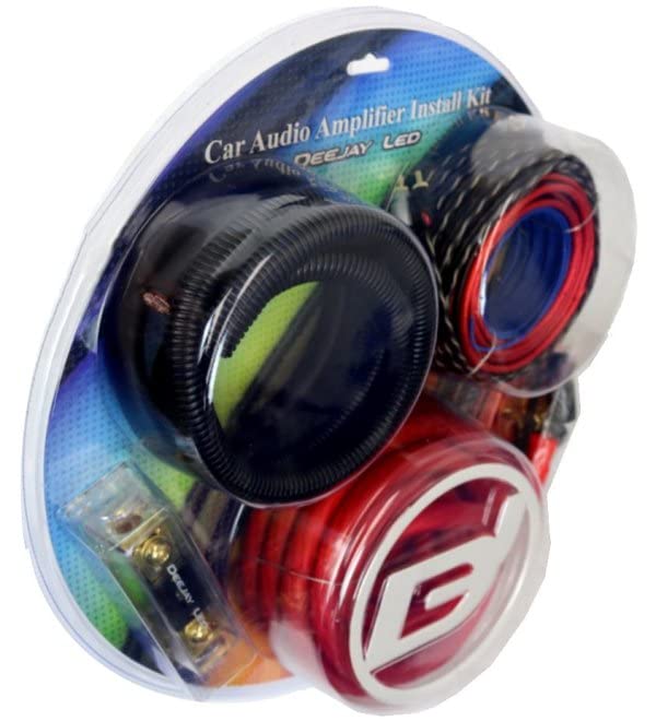 Auto Amplifier Installation Kit with #0-AWG CCA Main Power Cables, RCA Cables, Fuse Holder And More