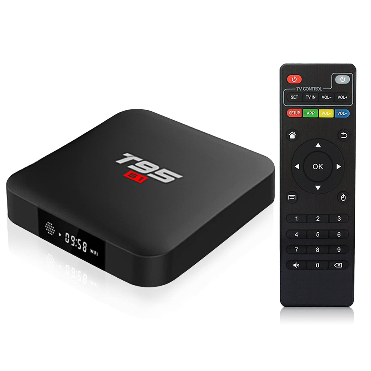 Turewell T95 S1 Android Tv Box, Android 7.1 Tv Box Amlogic S905W Quad Core 2Gb Ram 16Gb Rom Smart Media Player With Digital Disp