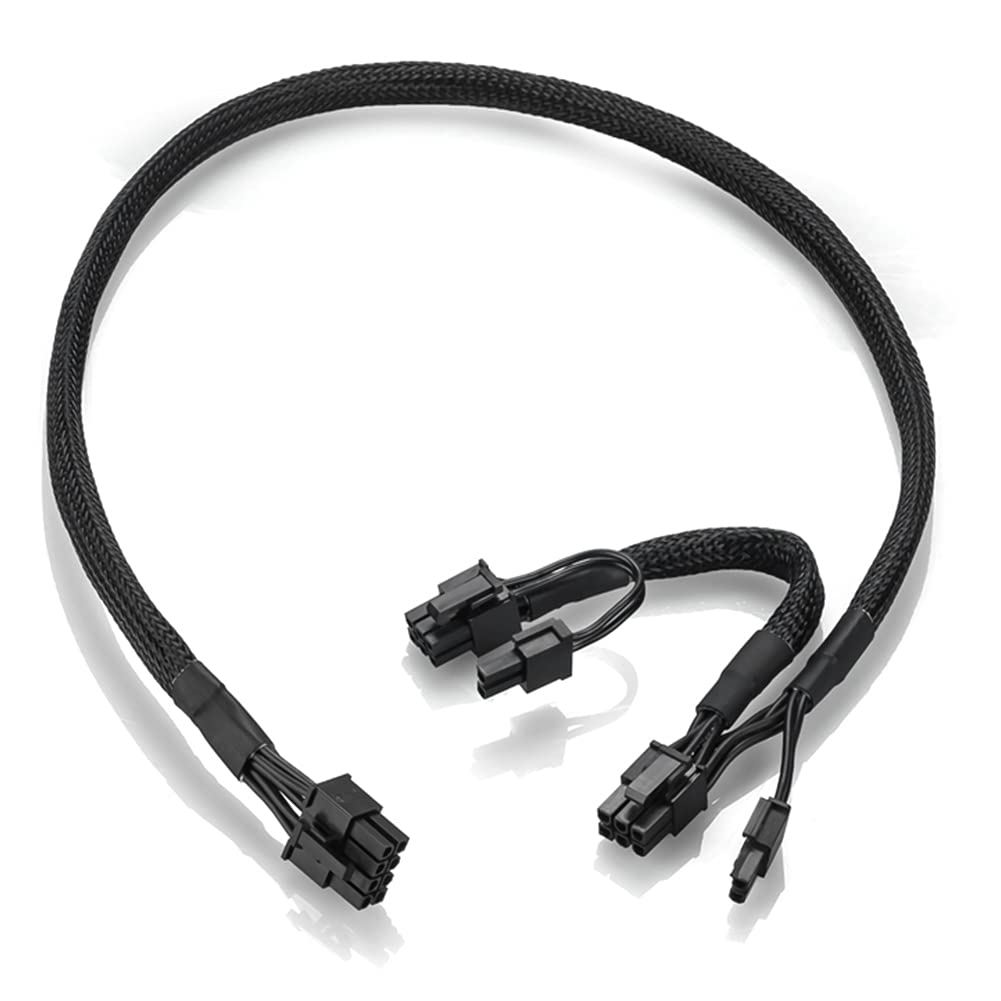 Owltree Braided Atx Psu 8 Pin Male To Dual 8 Pin 6+2 Pin Pcie Male Gpu Power Supply Splitter Adapter Cable Only For Corsair Modu