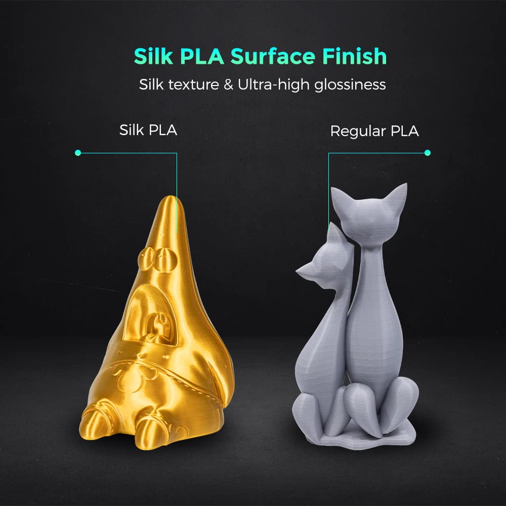 Flashforge 3D Printer Filament, Silk Filament 1.75Mm, 1Kg Spool (2.2Lbs), Dimensional Accuracy +/- 0.02Mm For Fdm 3D Printers, S